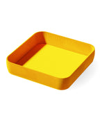 Ripple ribbed valet tray, modern catchall organizer by Zura Nest in yellow