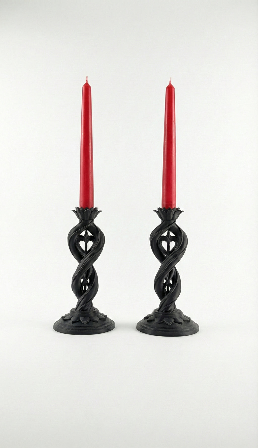 Amore Helix sculptural candle stand set by Zura Nest in black