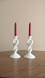 Amore Helix sculptural candle stand set by Zura Nest