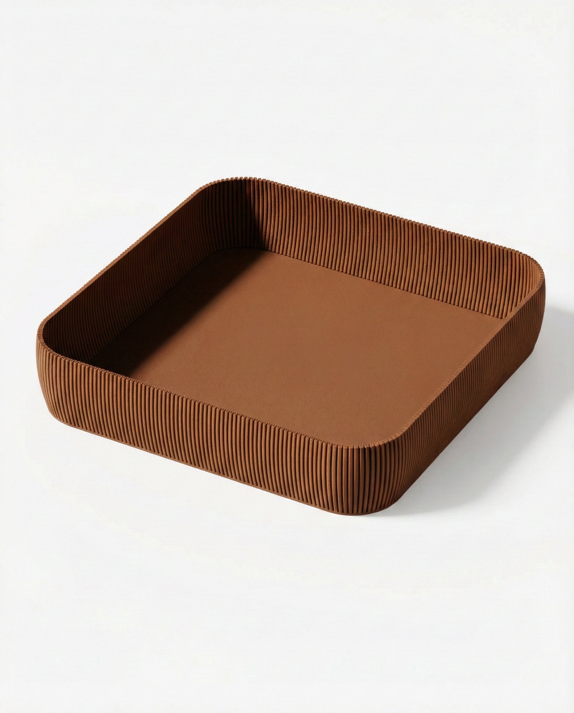 Ripple ribbed valet tray, modern catchall organizer by Zura Nest