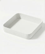 Ripple ribbed valet tray, modern catchall organizer by Zura Nest in brown