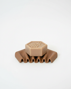 Ripple self-draining corner soap dish for shower and bathroom by Zura Nest